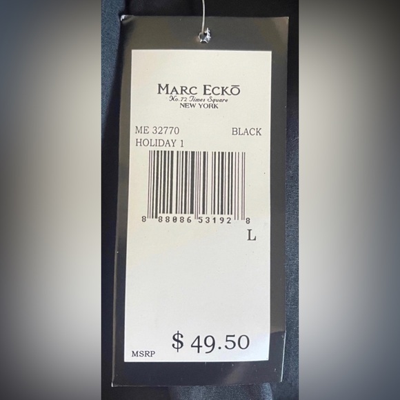 Mens Dress Shirt Black Mark Ecko With Front Chest Pockets Size L - Picture 6 of 6